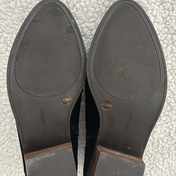 LUCKY BRAND Black Suede Ankle Boots. Size 9 1/2 Worn Once. No Box Excellent Cond - Picture 11 of 13